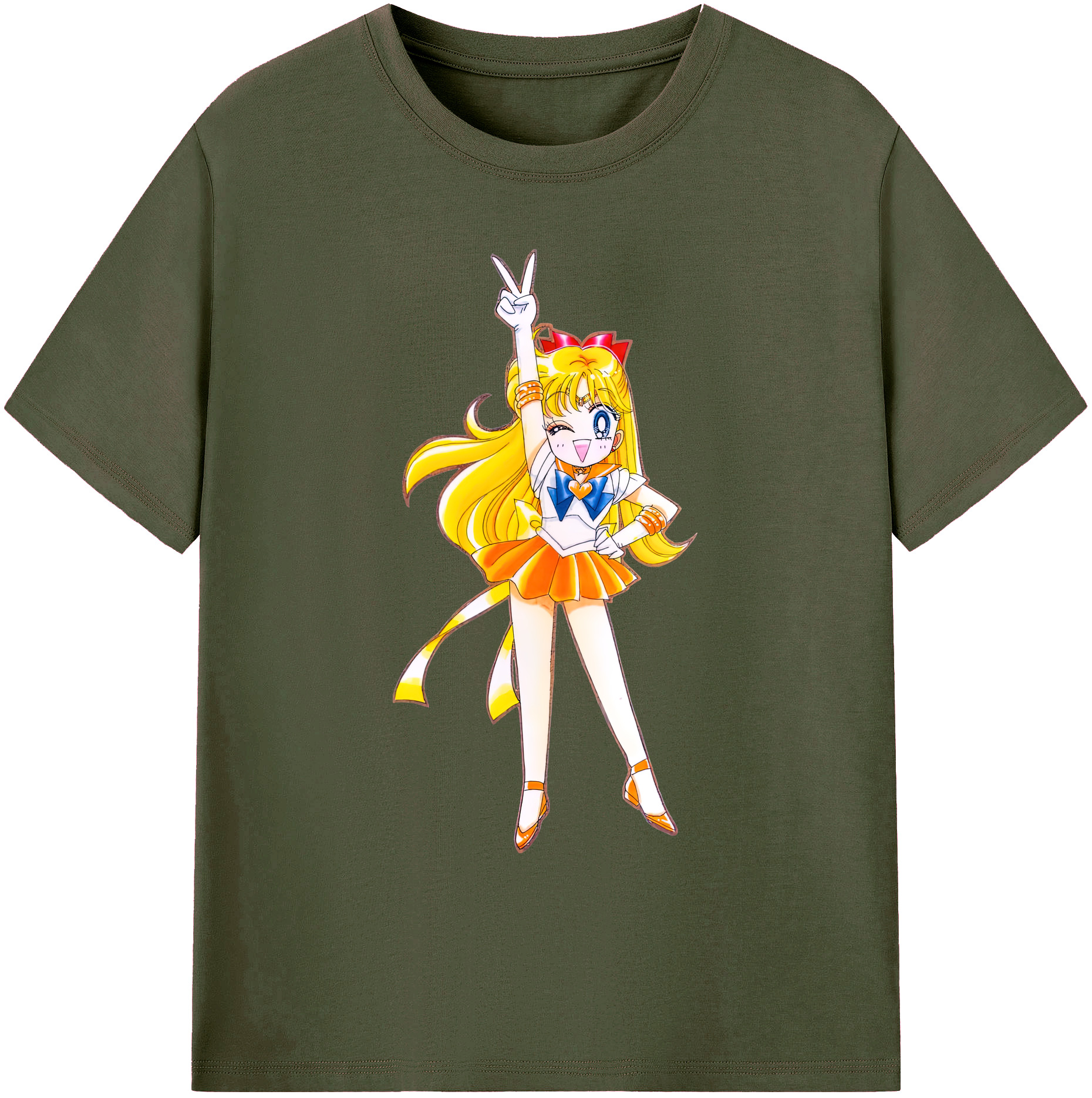 （画像用） 美少女戦士セーラームーン 愛野 美奈子 あいの みなこ Sailor Moon Aino Minako 綿100％ メンズ半袖Tシャツ｜肌触りやわらか＆通気性